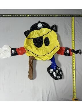 Vintage 1998 Inflatable Pirate Smiley Face Balloon Rinco Non tested